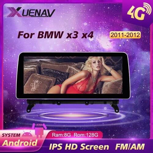 Android GPS Navigation 128G Screen Stereo 8 core Car Radio Multimedia Player For BMW X3 X4 2011 2012 CIC System Carplay