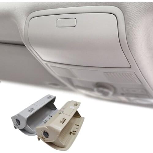 Car Sun Glasses Case Sunglasses Storage Box Holder For VW Tiguan Golf Jetta Passat CC Scirocco 2009 2010 2011 Beige/Gray