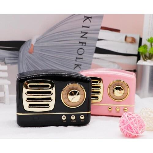 Retro Wireless Bluetooth Speaker Portable Music Player Digital Multifunctional Speakers BR.HM11