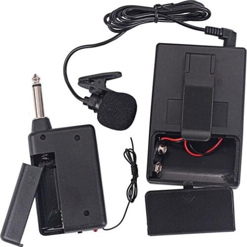 Wireless Receiver Lapel Collar Clip Mini Mic System Microphone