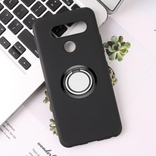 For LG K50s Back Ring Holder Bracket Phone Case Cover Phone TPU Soft Silicone Cases for LG Q70