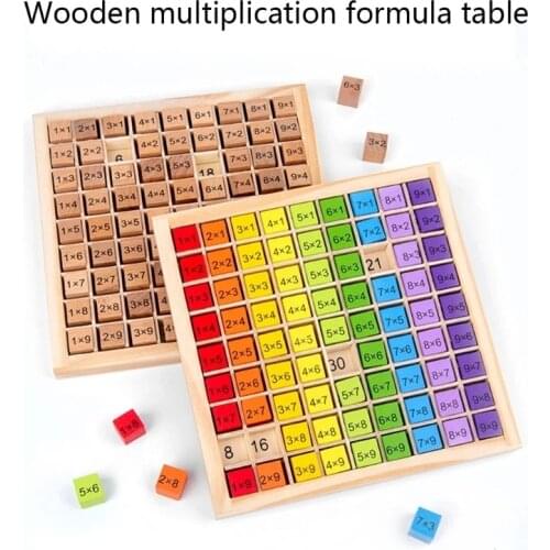 Montessori Wooden Toys Kids 99 Multiplication Table Math Arithmetic DIY Enlightenment Educational Early Education Toys