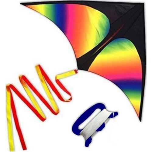 Kids Arrow Shape Single Line Flying Kite Outdoor Sport Game Toy with 100m Rope with Handle Outdoor Toys for Kids Kites Nylon