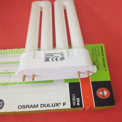 For OSRAM DULUX F 24W/840 2G10 24W CFL Compact Fluoresent Lamp,LUMILUX Cool White,4 Pins Parallel Tubes,D/F 24W/41 Light Tube