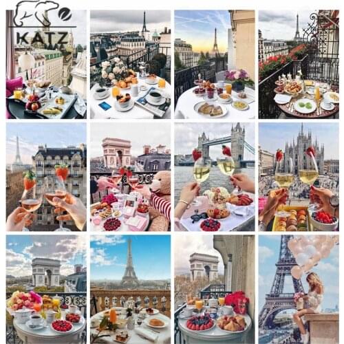 Urban Gourmet Diamond Painting Home Decoration 5D Diamond Embroideri Painting Pictur Anime Patches Travel Mosaic Art Diy Toy