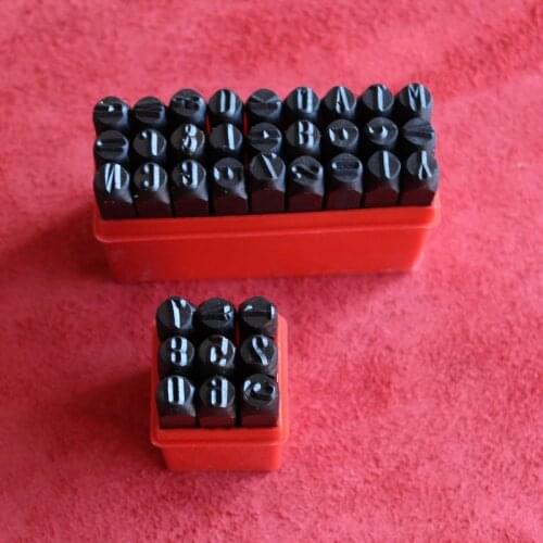 Alphabetical handmade leather DIY tools A-Z English Letter Digital Punching Symbol Stamped Punch Steel Leather Printing 8mm