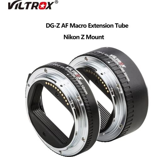 Viltrox DG-Z Electronic Auto Focus Macro Extension Tube Lens Adapter Ring (12mm+24mm) for Nikon Z mount Camera Z6 Z7 Z50