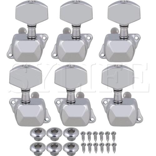 Chrome 3x3 Semiclosed Tuning Pegs Machine Heads For Acoustic guitar