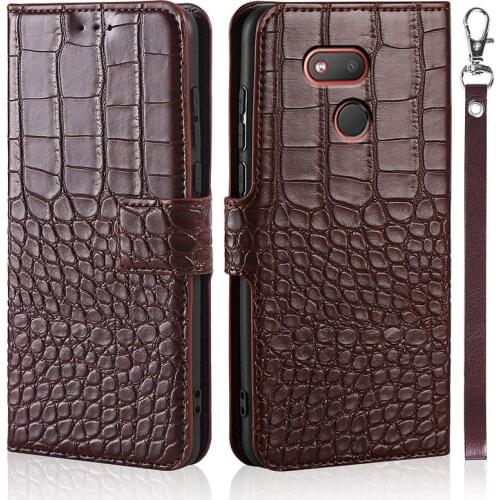 Crocodile skin Magnetic Leather Case For HTC Desire 12plus 12s 12 Wallet Flip Cards Holder Stand Phone Cover Case With Strap
