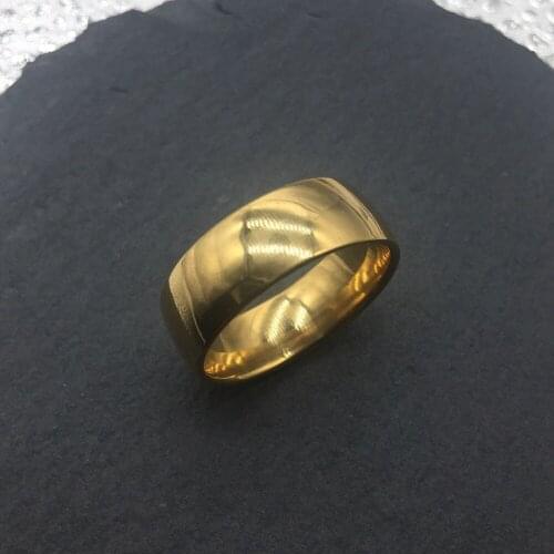 8mm Classic Wedding Ring for Men / Women Gold /rose gold / Silver Color Stainless Steel US size 6-14 Free shipping