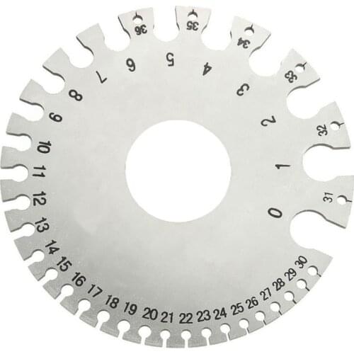 Stainless Steel 0-36 Round AWG SWG Wire Gauge Thickness Measuring Sheet Diameter Metal Machinist Measurement Plate Ruler