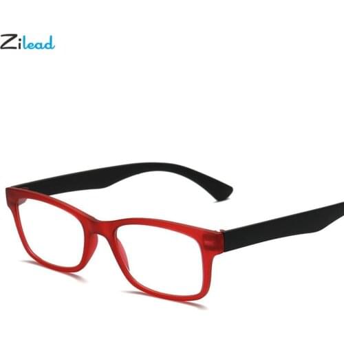 Zilead Vintage Square Prescription Optical Presbyopia Eyewear Comfy Resin Reading Glasses Women Men Diopter+1+1.5+2+2.5+3+3.5+4