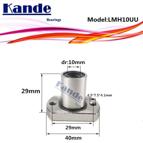 LMH10 UU 1pcs/lot LMH10UU Round Flange Linear Ball Bearing 10mm LMH10 For 3D printer SMH10UU Kande Bearings