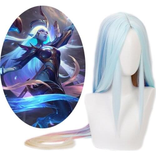 Popular Game LOL Dawnbringer Nightbringer Soraka Cosplay Wig Halloween Party Suit