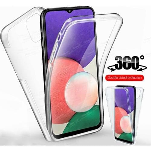 360° Front Back Transparent Case For Samsung Galaxy A22 A32 A52 A72 4G/5G A82 A21 A02 A02S A 22 32 52 72 82 Protect Cover Fundas