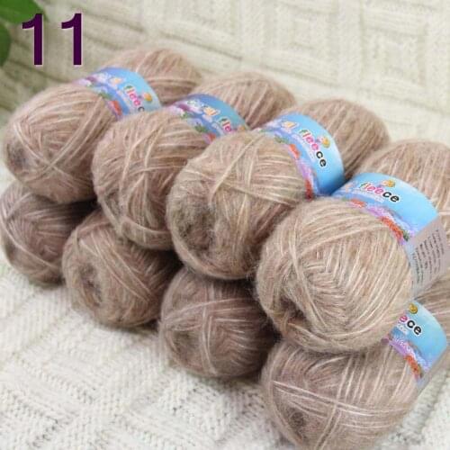 Sale 8SkeinX50gr Luxury Fluffy Soft NEW MOHAIR Shawls Hand Knit Crochet Yarn Camel 822-11-8