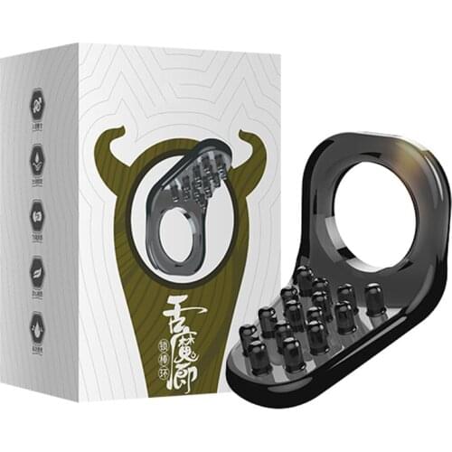 Penis sleeve extender Clit massage reusable cock ring condom Cage Impotence Erection Sex aid Erectile Dysfunction origin box