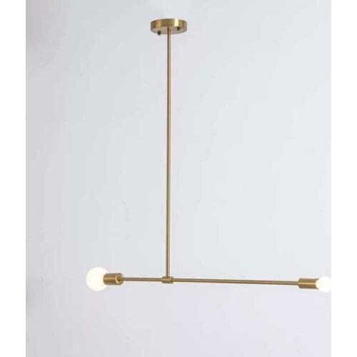 Magic beans droplight dining-room sitting room bedroom American country, wrought iron geometry line droplight, golden