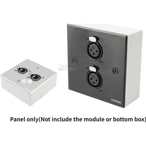 1Pcs aluminum alloy 86 type panel information box wall multimedia XLR female seat YS145BG NC3FD-LX
