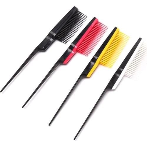 1PC Colorful Professional Hair Comb Pointed Tail Comb Teasing Curly Hair Brush Salon Hairdressing Styling Combs Tools
