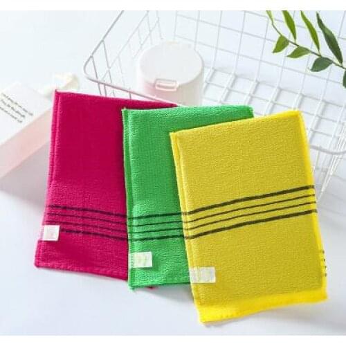 1Pc And 4Pcs Double-sided Towel Korean Exfoliating Bath Washcloth Body Scrub Shower Towel Portable for Adults Coarse Grain Towel