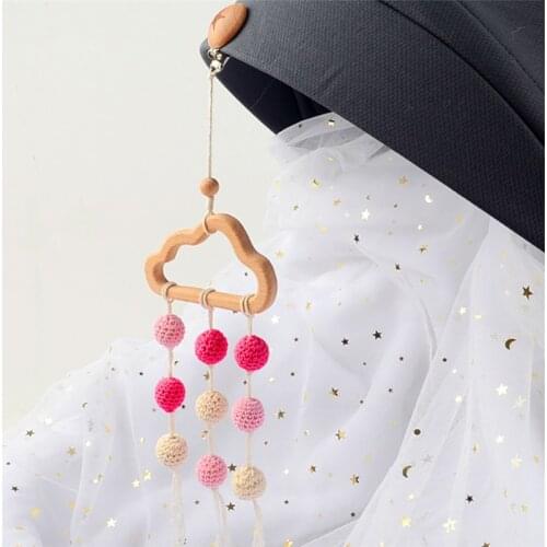 Stroller Toy Cloud Shape Crochet Beads Handmade Pacifiers Leashes Cases for 0-12 Months Educational Toy Baby Pacifier Chains 1pc
