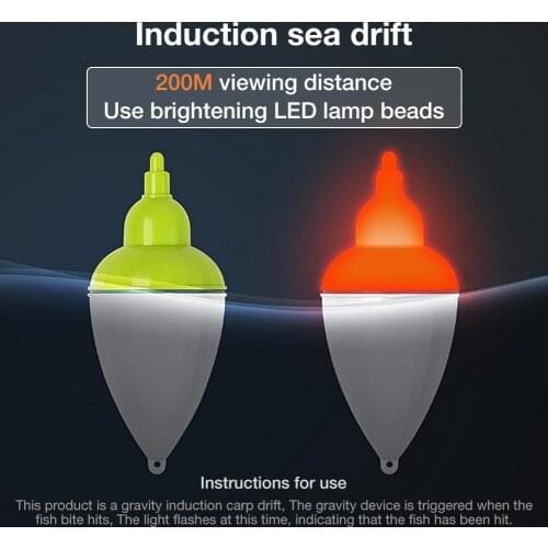 1pcs LED Electronic Light Fishing Float Saltwater Sea Rock Plastic Fishing Floats Luminous Night Fish Buoys Tackle Accessories