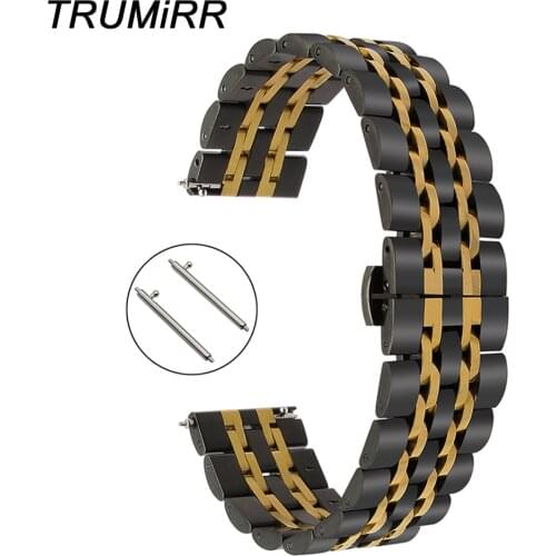 18mm 20mm 22mm Quick Release Watchband Universal 7 Pointer Stainless Steel Watch Band Butterfly Buckle Wrist Strap Link Bracelet