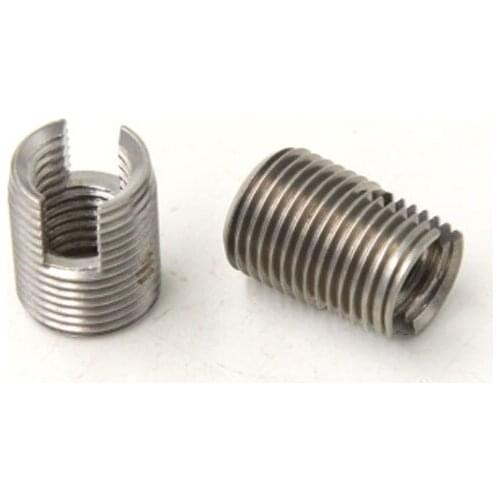 20PCS Stainless Steel M2/M2.5/M3/M4/M5/M6/M8 Self Tapping Thread Inserts 302 Slotted Type Insert Bushing Screws