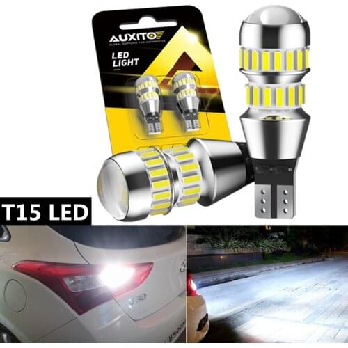 2X T15 W16W LED Canbus Bulb 4014 SMD Super Bright Backup Reverse Lights For VW Gti Golf 4 5 6 7 3 Golf Mk5 Mk3 Mk6 Mk1 6000K 12V