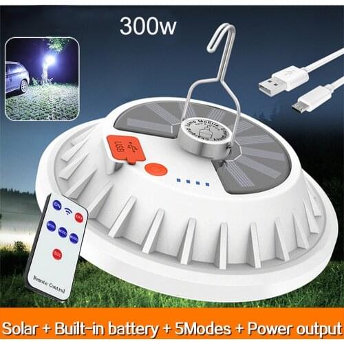 30/60/120LEDs Portable Lantern Outdoor Remote Control Camping Lamp Rechargeable Powered Night Market Light Emergency Power Bank