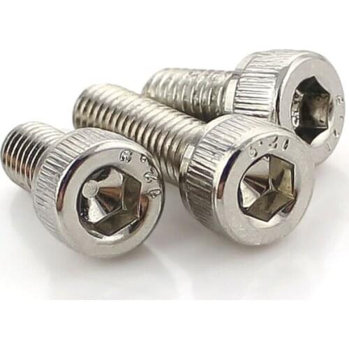 5/10/20Pcs DIN912 Full/Half Thread Cap Cup Allen Head Bolt Socket Hexagon Screw M5 M6 M8 12.9 Grade Nickel Plated Length 6-100mm