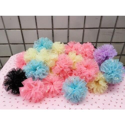 Pet Dogs Grooming Accessories Creative handmade DIY hair accessories Star yarn hand-stitched pull flower head accessories