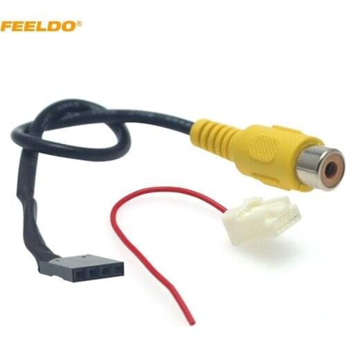FEELDO Car Rearview Camera Parking Video Plug RCA Reversing Cable Adapter For Toyota 6G Camry Navigation DVD #HQ6163