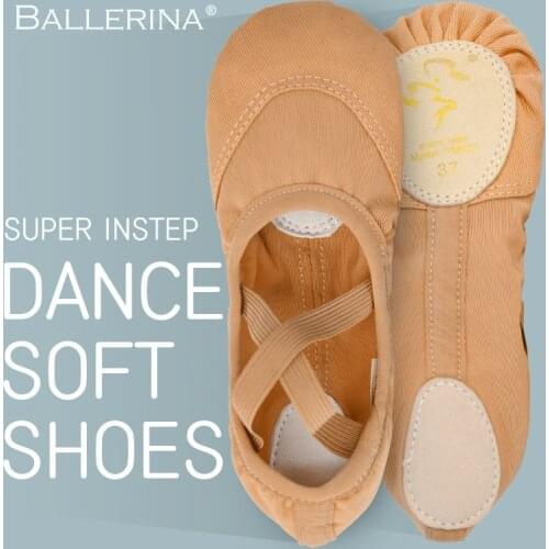 Ballerina Ballet exercise shoes ballet dance Soft Flats Women pink Stretch mesh Fabric Womens Sports Shoes 1030