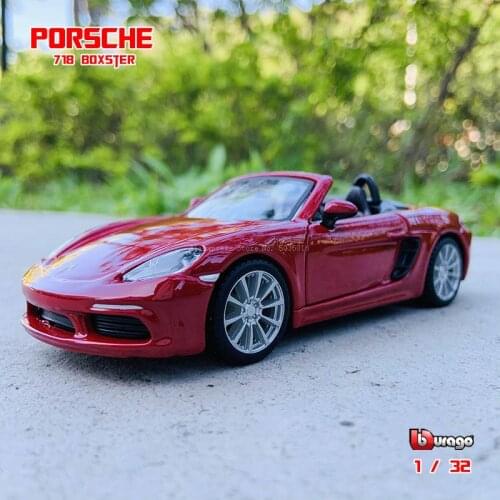 Bburago 1:32 Porsche 718 Boxster & Toy Vehicles Metal Toy Car Model High Simulatio Collection gifts