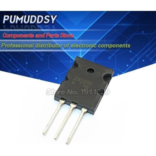 50PCS 2SC5200 SC5200 TO-3PL 5200 Bipolar transistor bipolar junction type (BJT) NPN 230V 15A 150W IC