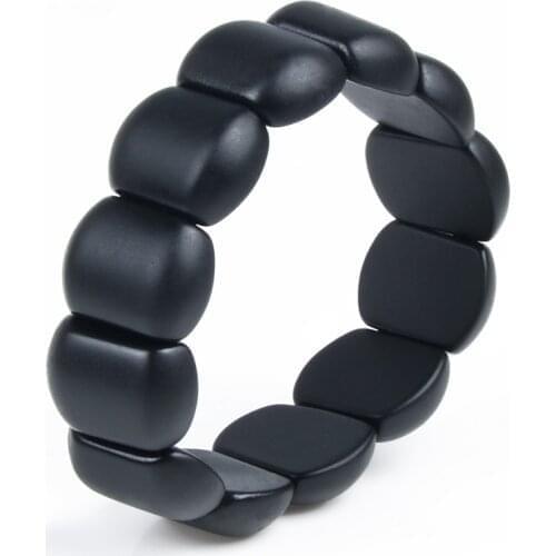 Real Black Bianshi Natural Bian Stone Bracelet For Men&Women bianshi bracelet