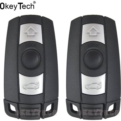 OkeyTech 3 Button Remote Car Key Shell Case For BMW E61 E90 E82 E70 E71 E87 E88 E89 X5 X6 For 1 3 5 6 Series Replacement Key