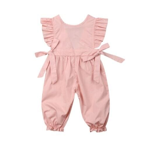 Baby Romper 0-24M Newborn Toddler Girls Summer Clothes Ruffle Jumpsuit Sleeveless Rompers Size 0-24M