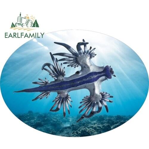 EARLFAMILY 13cm x 9.4cm for Blue Dragon Glaucus Atlanticus Sea Slug Car Stickers Vinyl Decals VAN Waterproof Custom Printing