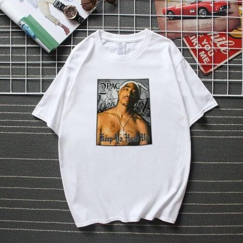 Top Men clothing Vintage Tupac Hip Hop Album Tour Rapper Rap T-shirt New Summer Streetwear T shirt Quality Cotton Men tshirt