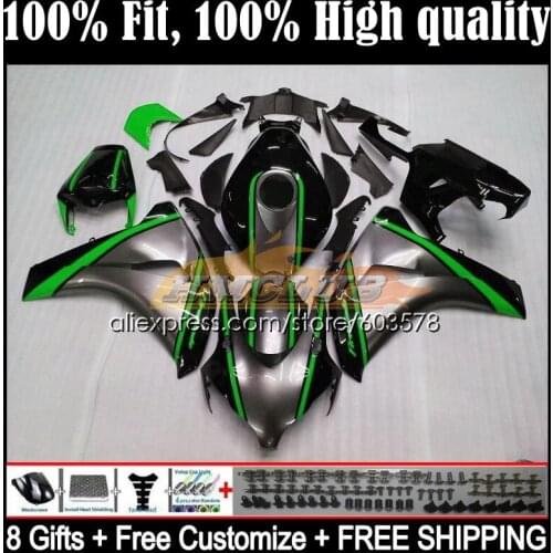 Injection For HONDA CBR1000 RR CBR 1000RR 48CL.61 CBR1000RR 08 09 10 11 CBR 1000 RR CC 2008 2009 2010 2011 Fairing Green silver
