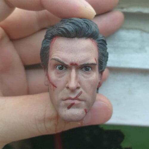 Delicate Painting 1/6 Scale The Evil Dead 2 Ash Williams Henrietta Wounded Head Sculpt Damage For 12 inches Body Action Figure