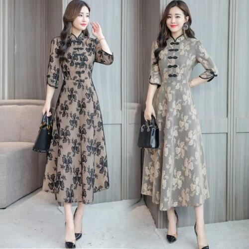 Cheongsam Chinese Oriental Dresses 2019 Prom Elegant Chinese Dresses Japanese Yukata Kimonos Vietnam Traditional Dress FF1754