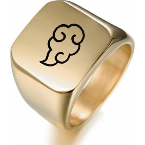 Anime Cosplay Cloud Rings Japanese Style Animation Cosplay Band Stainless Steel Jewelry Titanium Steel Mens Rings