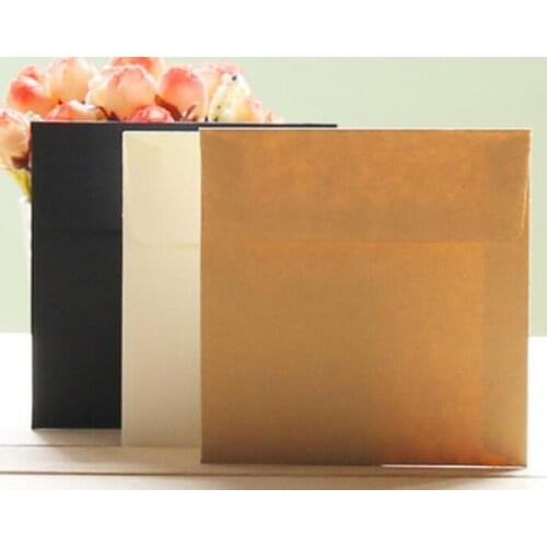 1000pcs Square Kraft Blank Mini Paper Envelopes Wedding Invitation Envelope Gift Envelope 10*10 cm Party Holiday