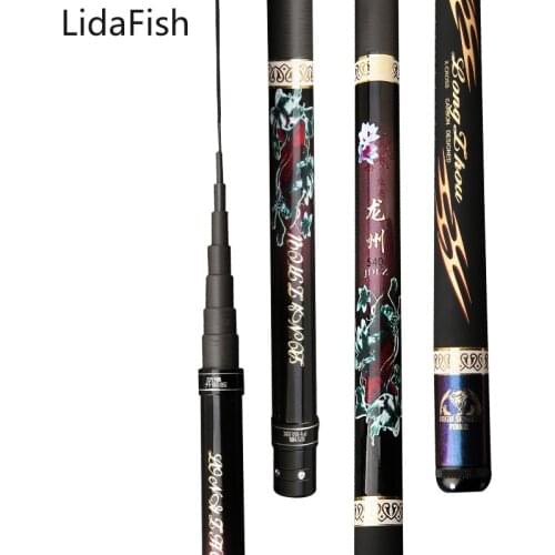 LidaFish 2.7-/10M Super Hard Stream Hand Pole Telescopic Fishing Rod Ultra Long Carbon Fishing Rod Fishing Tackle