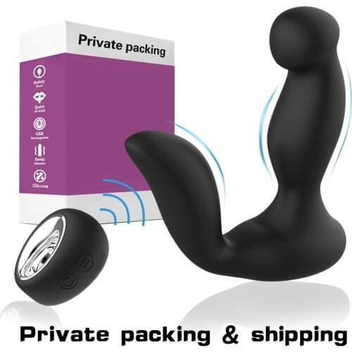 Vibrating Prostate Massager Men Anal Plug Waterproof with Powerful Motors Stimulation Patterns Butt Anus Silicone Sex Toys