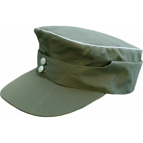 German WWII M43 Officers Summer Field Cap Hat Green Reproduction Military Store 5605101